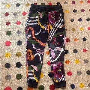 adidas Women's See Through Track Pants with Multicolor Floral Design